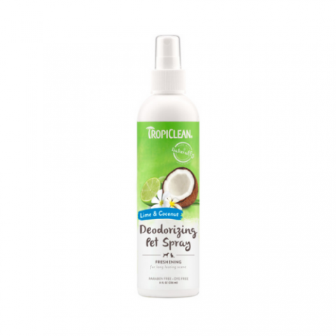 TropiClean Lime & Coconut Deodorizing Spray for Pets, 8oz 1